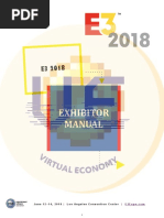 E3 2018 Exhibitor Manual