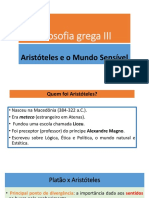 Aula 4 - Filosofia Grega III - Aristóteles e o Mundo Sensível