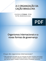 Organismos Internacionais e Novas Formas de Governança