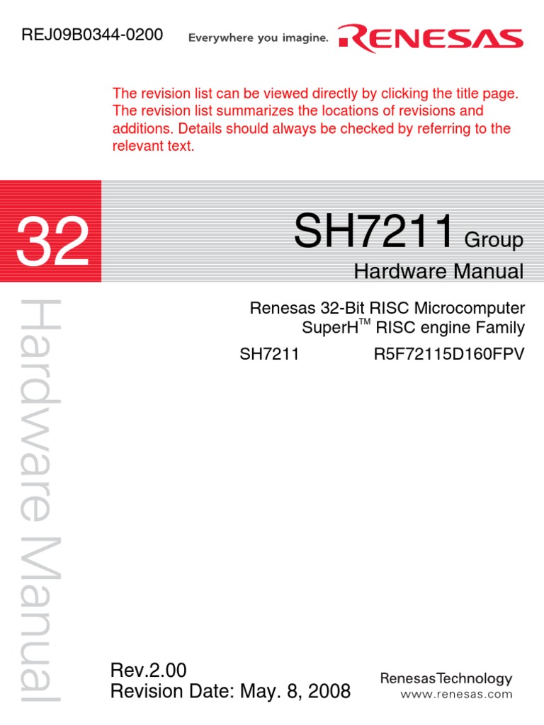 SH-2 Family | PDF | Microcontroller | Reliability Engineering