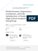 Perfectionism, Depression, Loneliness, and Life Satisfaction: A Study of High School Students in Hong Kong