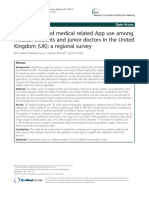 Smartphone and Medical Related App Use Among Medical Students and Junior Doctors in The United Kingdom (UK) : A Regional Survey