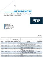 Disclosure Guide Matrix: A Comprehensive Disclosure Checklist For The GIPS Standards