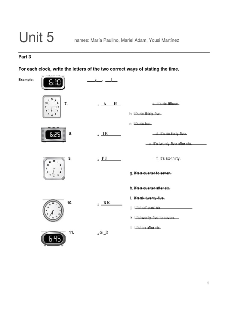 Top Notch Fundamentals Unit 5 | PDF