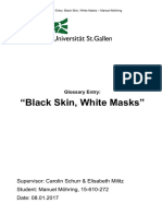 Glossary Entry on Fanon's "Black Skin, White Masks