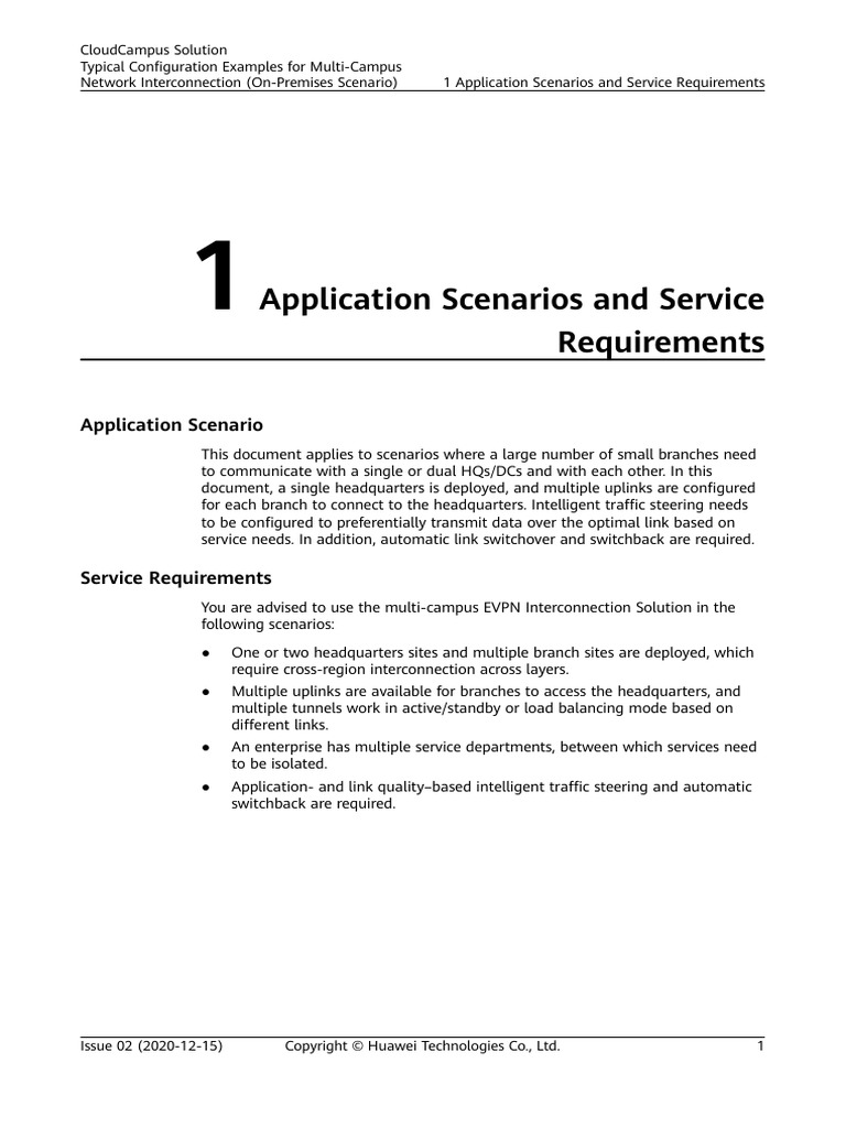 01-01 Application Scenarios and Service Requirements | PDF