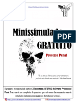 Minissimulado GRATUITO - Direito Processual Penal - Comentado