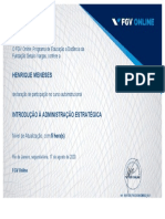 Certificado FGV