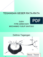 Tegangan Geser Rata-Rata: Oleh: Fitri Hardiyanti Mochamad Yusuf Santoso