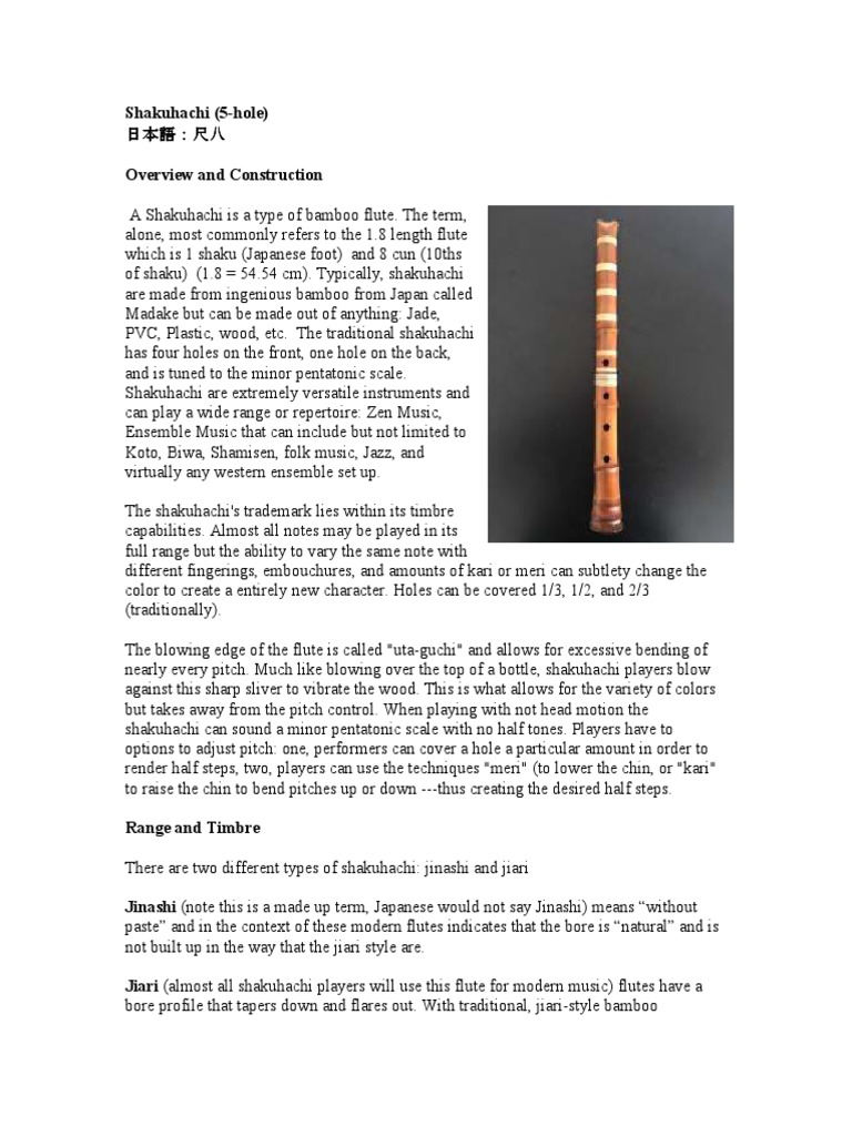 Shakuhachi For Composers PDF Sound Elements Of Music