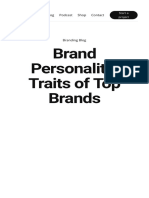 Brand Personality: Traits of Top Brands: Studio Work Blog Podcast Shop Contact