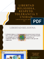 Diapositivas Libertad Religiosa, Respeto, Tolerancia y Unidad