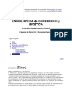 ENCICLOPEDIA de BIODERECHO y BIOÉTICA