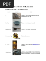 40 Construction Tools List For Building Construction | PDF | Masonry ...