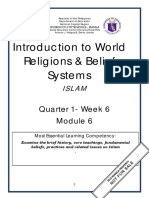 Introduction To World Religions & Belief Systems: Quarter 1-Week 6