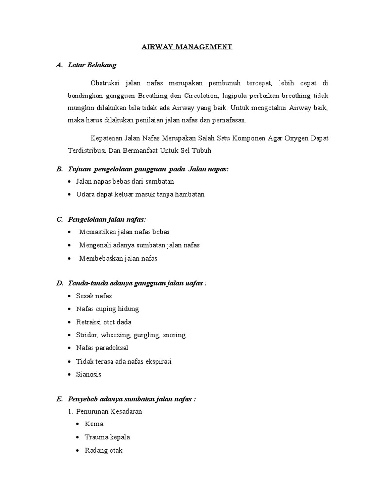 Airway Management Pdf