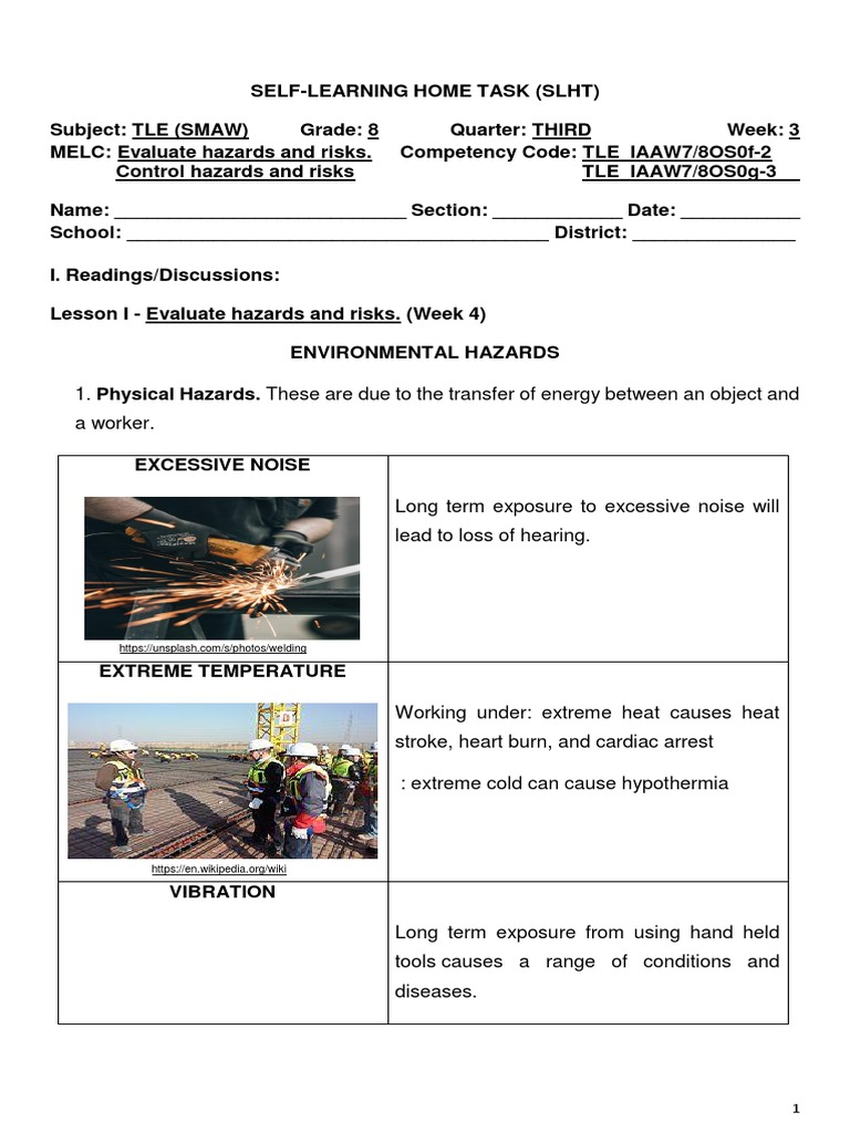 SLHTSMAW 78.week 3 PDF Personal Protective Equipment Welding