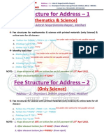 Fee Structure 2021 - 2022 1
