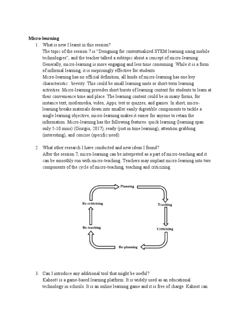 Micro-Learning in STEM Education | PDF | Educational Technology | Teachers