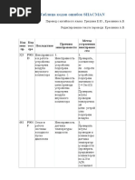 Таблица кодов ошибок Шакман