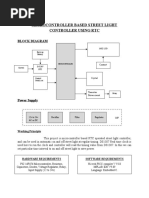 Microcontroller Based Street Light Controller Using RTC: Block Diagram