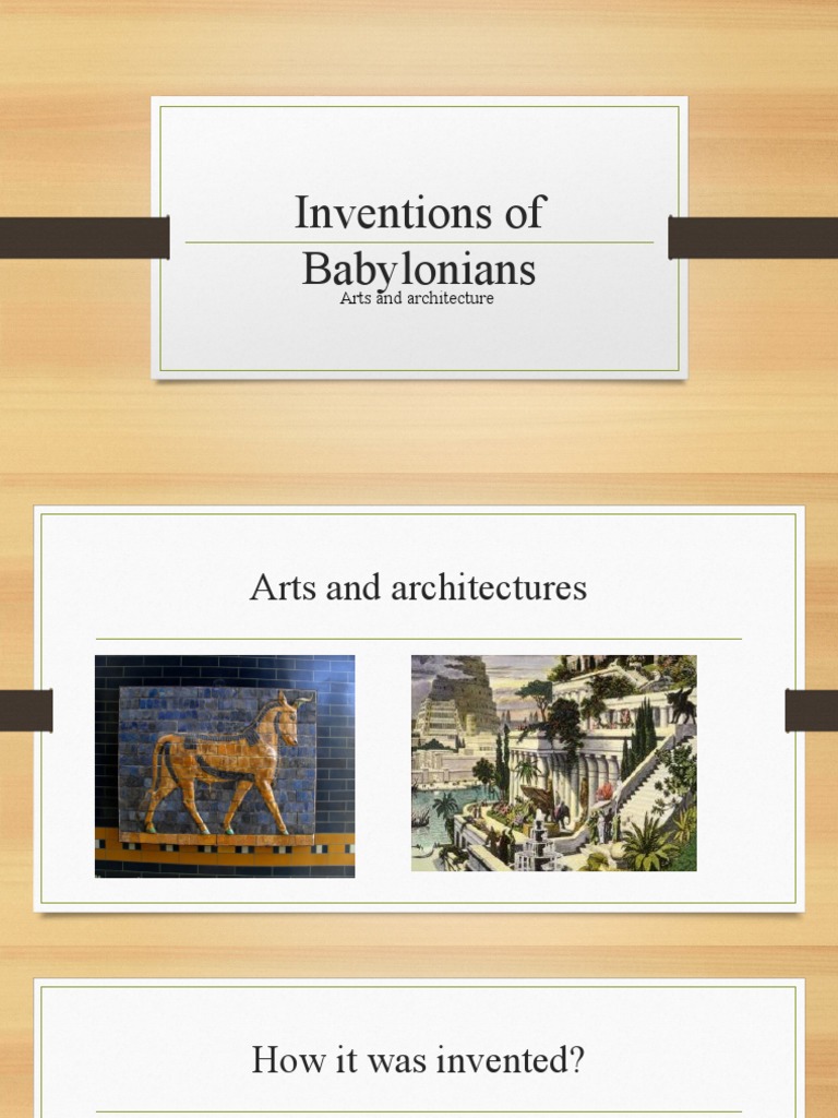 Babylonian Inventions in Art and Design | PDF | Art