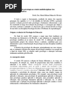 A contribuição da psicologia no estudo multidisciplinar dos fenômenos educativos - PEPA