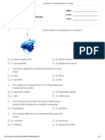 Introduction To Chemistry Review - Print - Quizizz