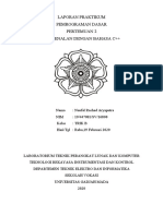 Laporan Praktikum Pemrograman Dasar Unit II - Berkenalan Dengan Bahasa C++