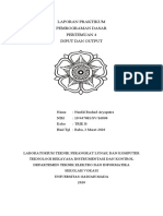 Laporan Praktikum Pemrograman Dasar Unit IV - Input Dan Output