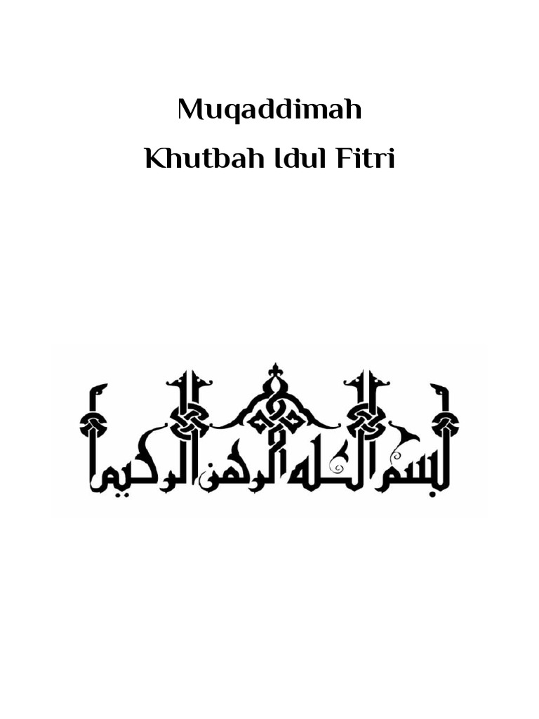Khutbah IDUL FITRI PDF