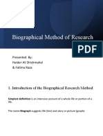 Biographical Research Method Guide