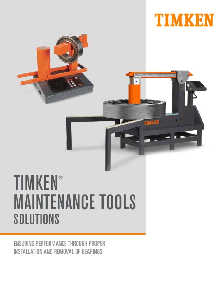 Timken Maintenance Tools Solutions PDF Mains Electricity Bearing