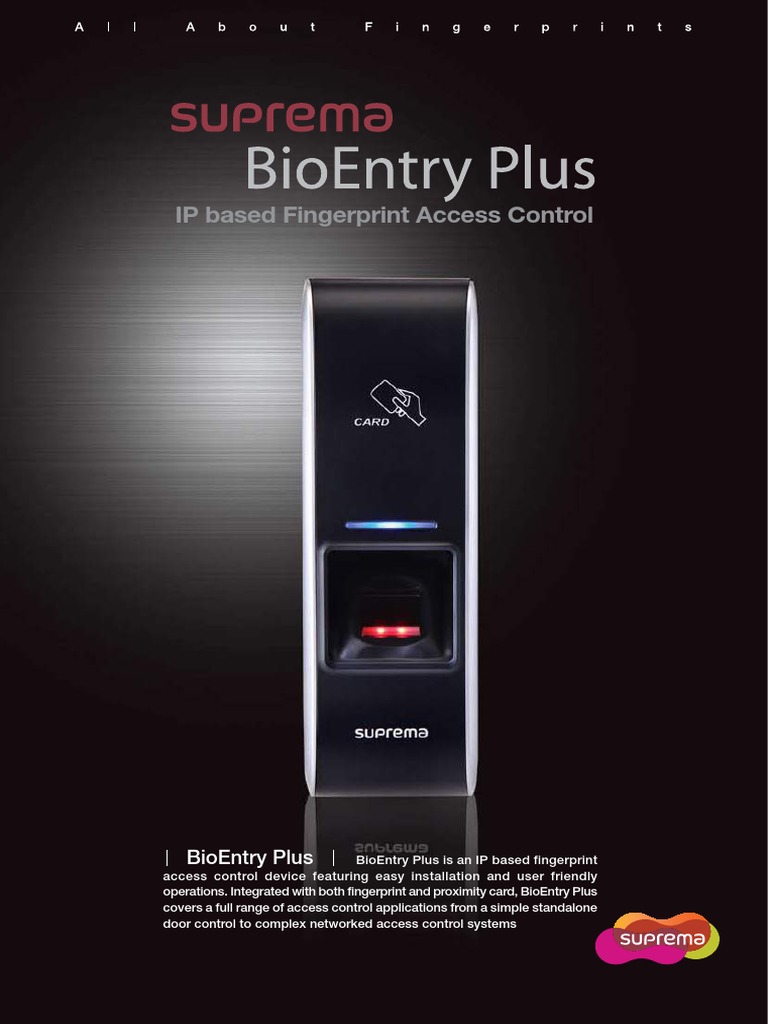 BioEntry Plus: IP Fingerprint Access Control | PDF | Access Control ...