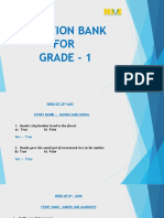 Question Bank FOR Grade - 1
