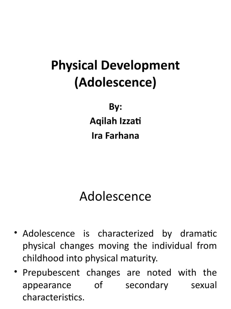 Adolescent Physical Development Guide | PDF