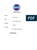 RT&T Final Exam (Fa18 Bba 180 B)