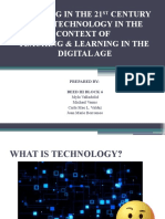 Teaching in The 21ST Century Using Technology in The Context of Teaching & Learning in The Digital Age