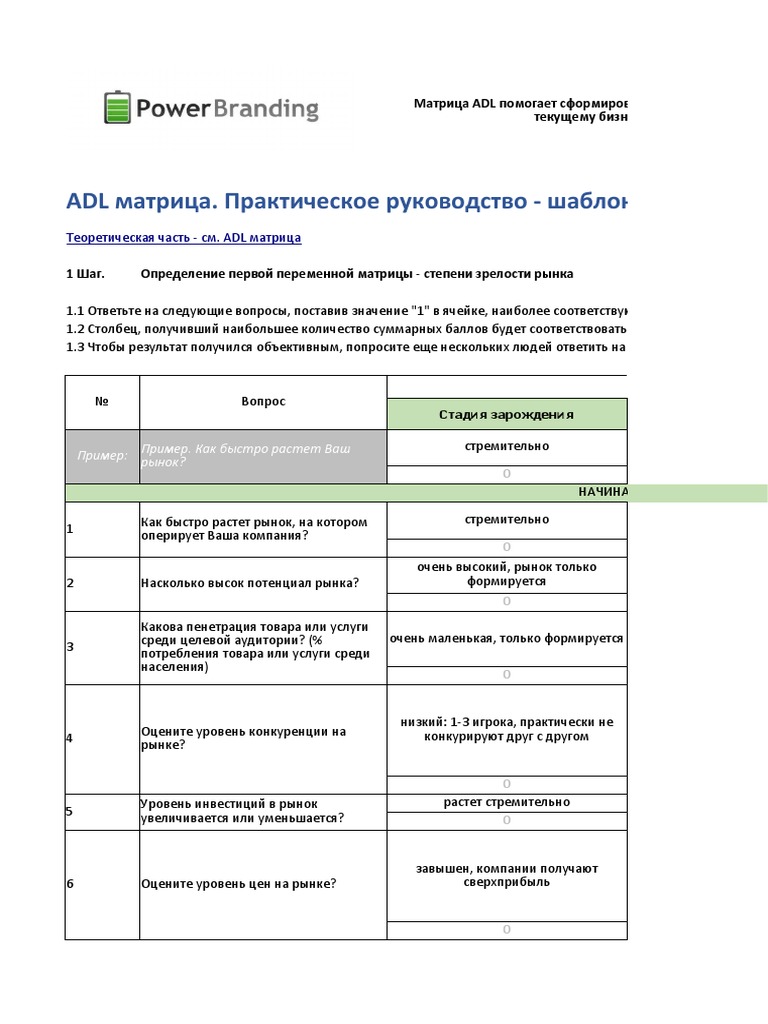 ADL Matrix Template | PDF