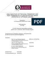 Analysis Study of The Axial Transport and Heat Transfer of A Flighted Rotary Drum Operated at Optimum Loading