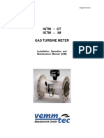 Igtm - CT Igtm - Im Gas Turbine Meter: Installation, Operation and Maintenance Manual (IOM)
