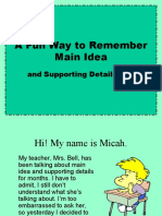 Learn Main Idea and Supporting Details with a Fun Story