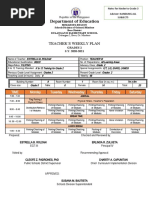 Department of Education: Teacher'S Weekly Plan