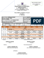 Department of Education: Teacher'S Weekly Plan