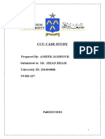 Ccu Case Study: Prepared By: AMEER JAMHOUR