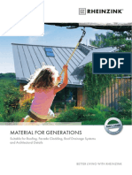 Material For Generations: Suitable For Roofing, Facade Cladding, Roof Drainage Systems and Architectural Details