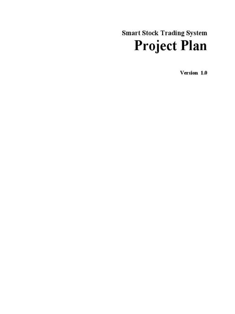 Smart Stock Trading System Project Plan | PDF | Algorithmic Trading ...