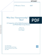 What Does "Entrepreneurship" Data Really Show?: P R W P 4667