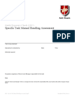 Specific Task Manual Handling Assessment: Quick Exposure Check (QEC)