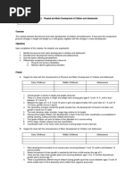 Module 2 Physical and Motor Development of Children and Adolescent